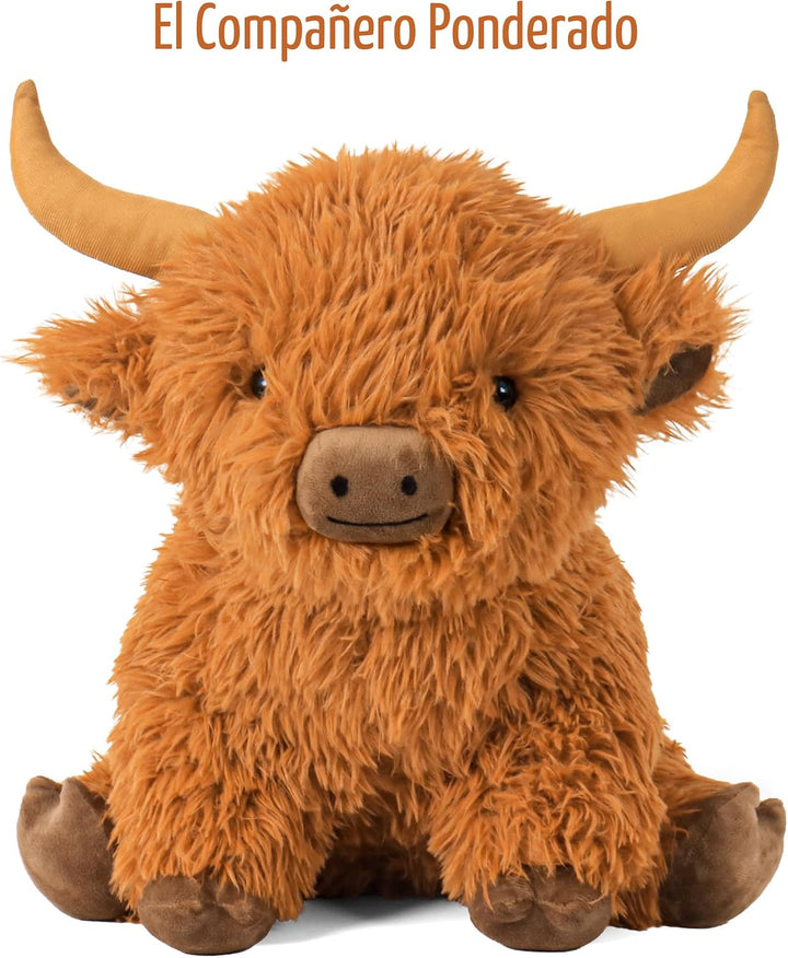 Peluche de vaca de las tierras altas con peso de 5 libras, 40.6 cm...