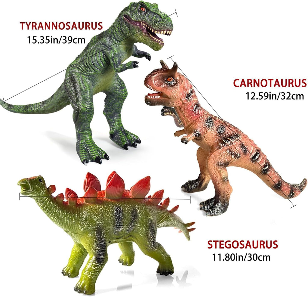 Gzsbaby 8 juguetes de dinosaurio jumbo para niños pequeños de 3 a 5 a 7 años, recuerdos perfectos de fiesta de dinosaurios, regalos de cumpleaños