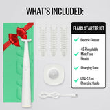 FLAUS Hilo dental eléctrico (tejido extra fuerte), Shark Tank + Opr...