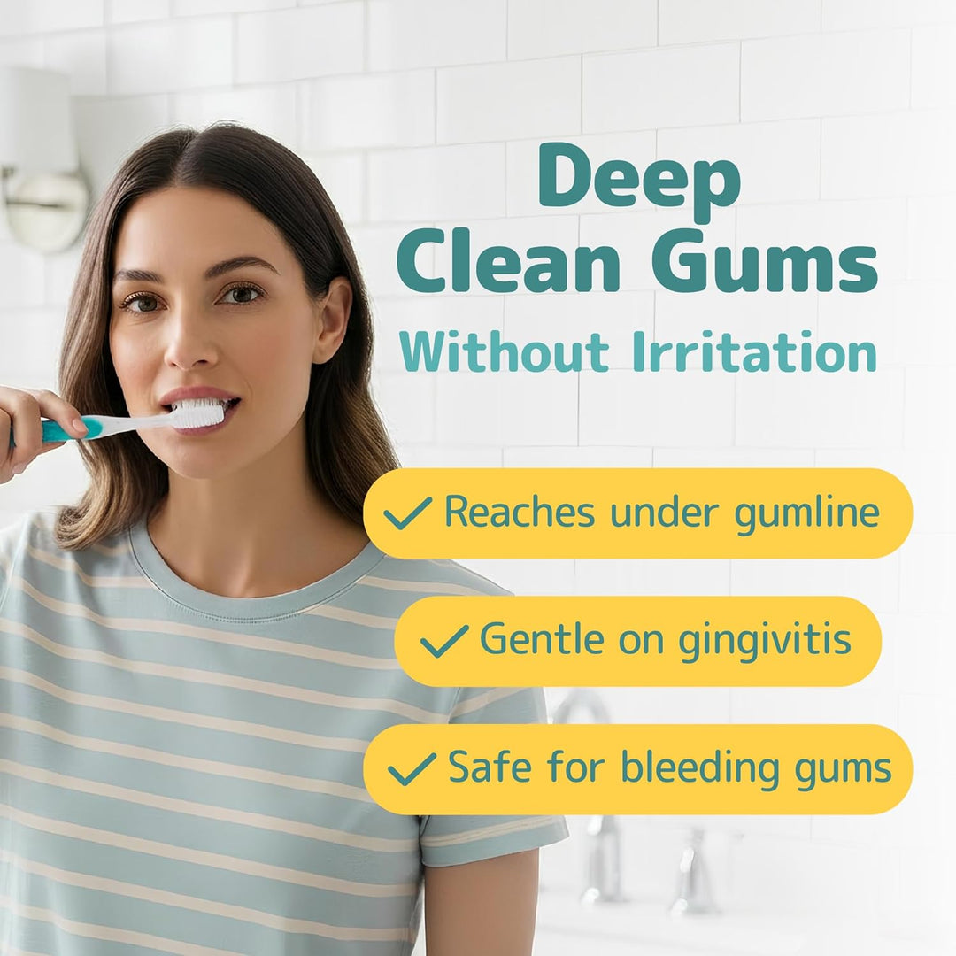 NIMBUS Cepillos de dientes extra suaves (cabeza regular), diseño pe...