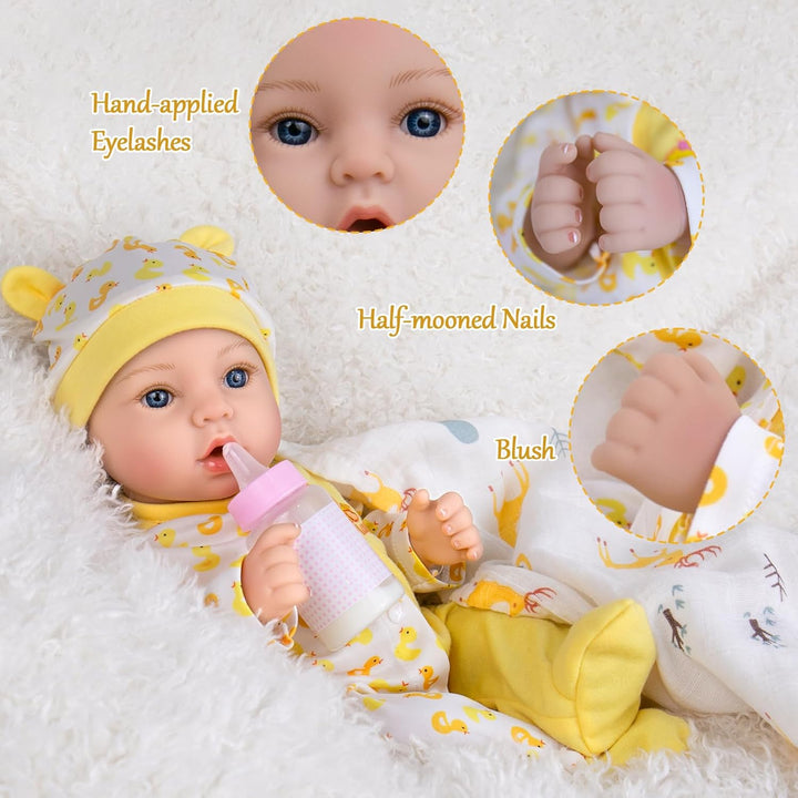 Aori Muñecas bebés Reborn realistas - Muñeca recién nacida de niña...