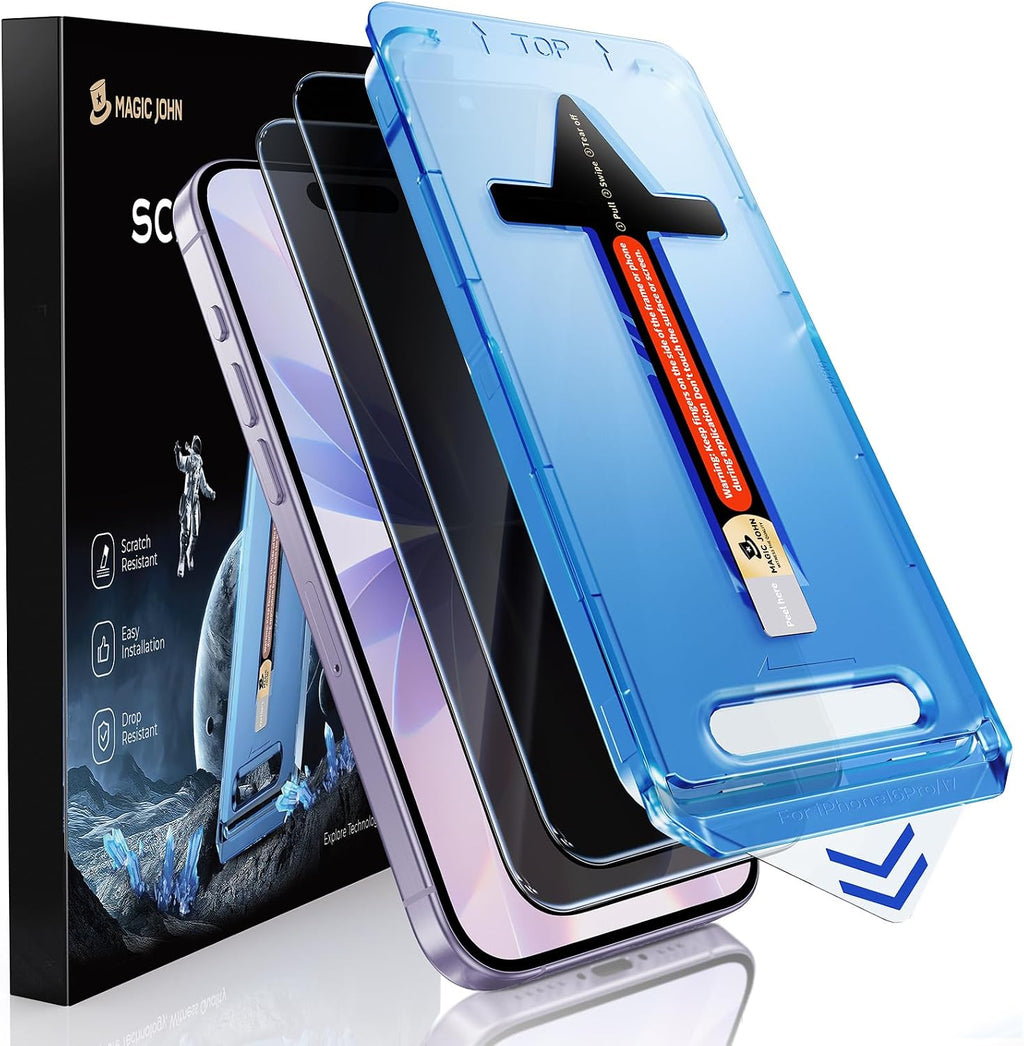 MAGIC JOHN Protector de pantalla de privacidad para iPhone 17, fácil