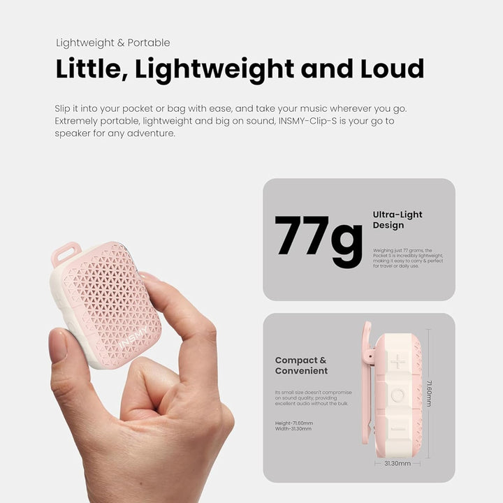 INSMY Altavoces Bluetooth portátiles, impermeabilidad IP67, altavoz...