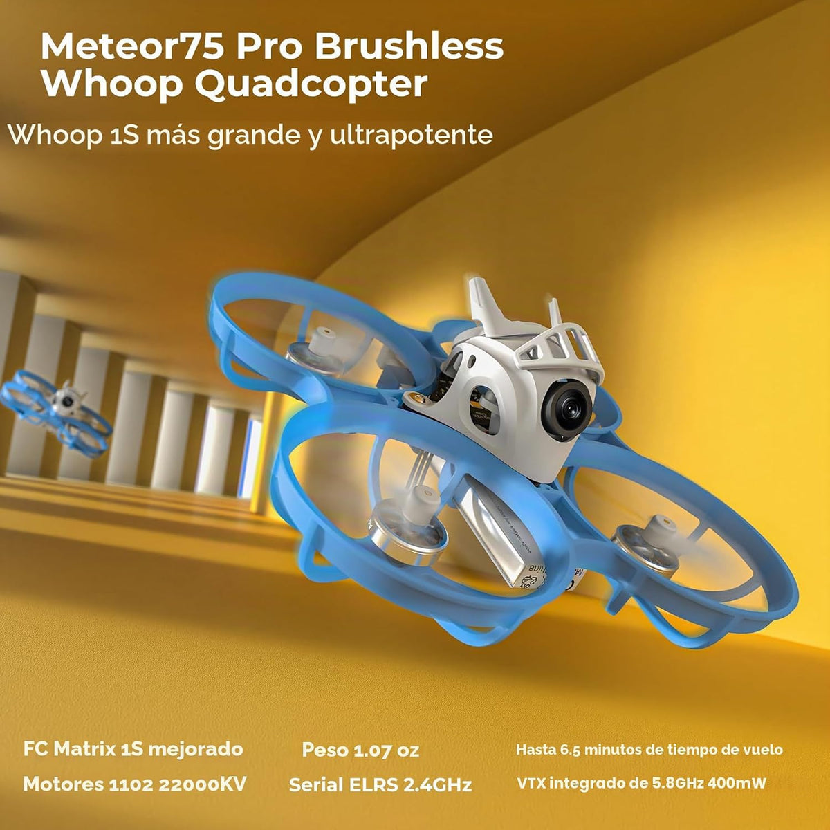 BETAFPV Meteor75 Pro Matrix 1S sin escobillas Whoop Quadcopter para FPV