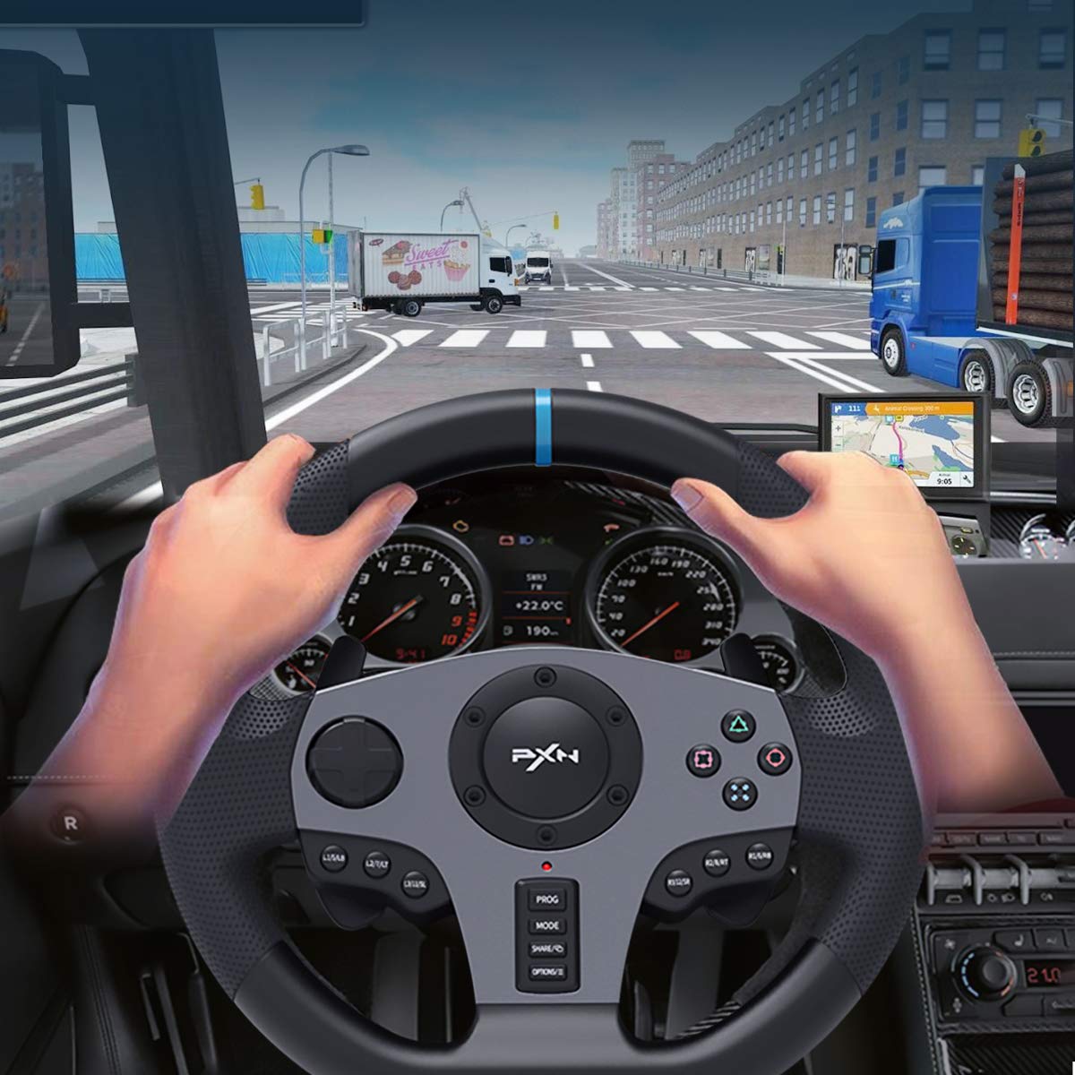PXN Gaming Racing Wheel V9 Steering Wheel 270/900° Car