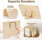 Joyreal Tablero grande de madera con soporte plegable para niños pequeños