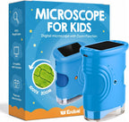 Microscopio digital para niños [zoom 4K 1000x con pantalla IPS de 2.0 pulgadas] - Microscopio de bolsillo de mano para niños para exploración y experimentos al aire libre - Juguete STEM y regalo de