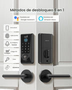 DESLOC Cerradura Inteligente con Huella Digital y Manija con Palanca, WiFi Integrado, Control desde la App