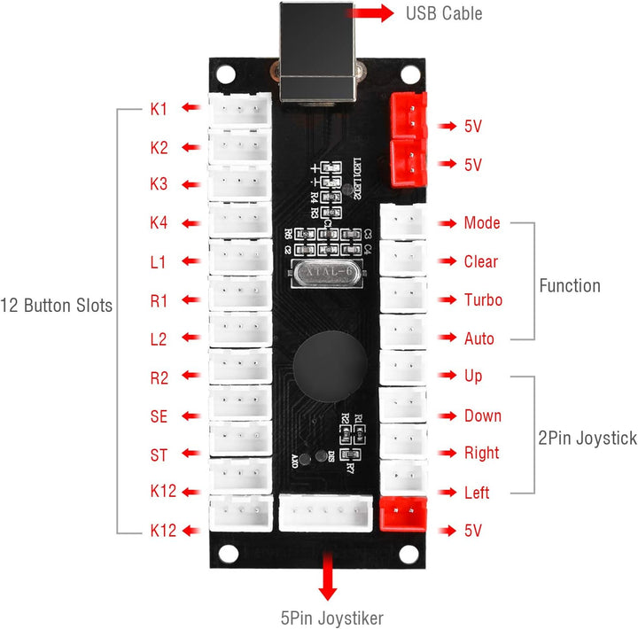Hikig 2 Player led arcade buttons and joysticks DIY kit 2x