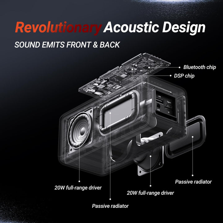 BOGASING Altavoces Bluetooth, altavoz inalámbrico portátil M5 con s...