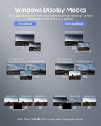 Baseus Estación de acoplamiento para portátil, estación de acoplamiento multitarea 4K con 2 HDMI+DP, PD, 3 USB-A, RJ45, audio, lector de tarjetas TF/SD, concentrador USB compatible con MacBook/Dell/HP