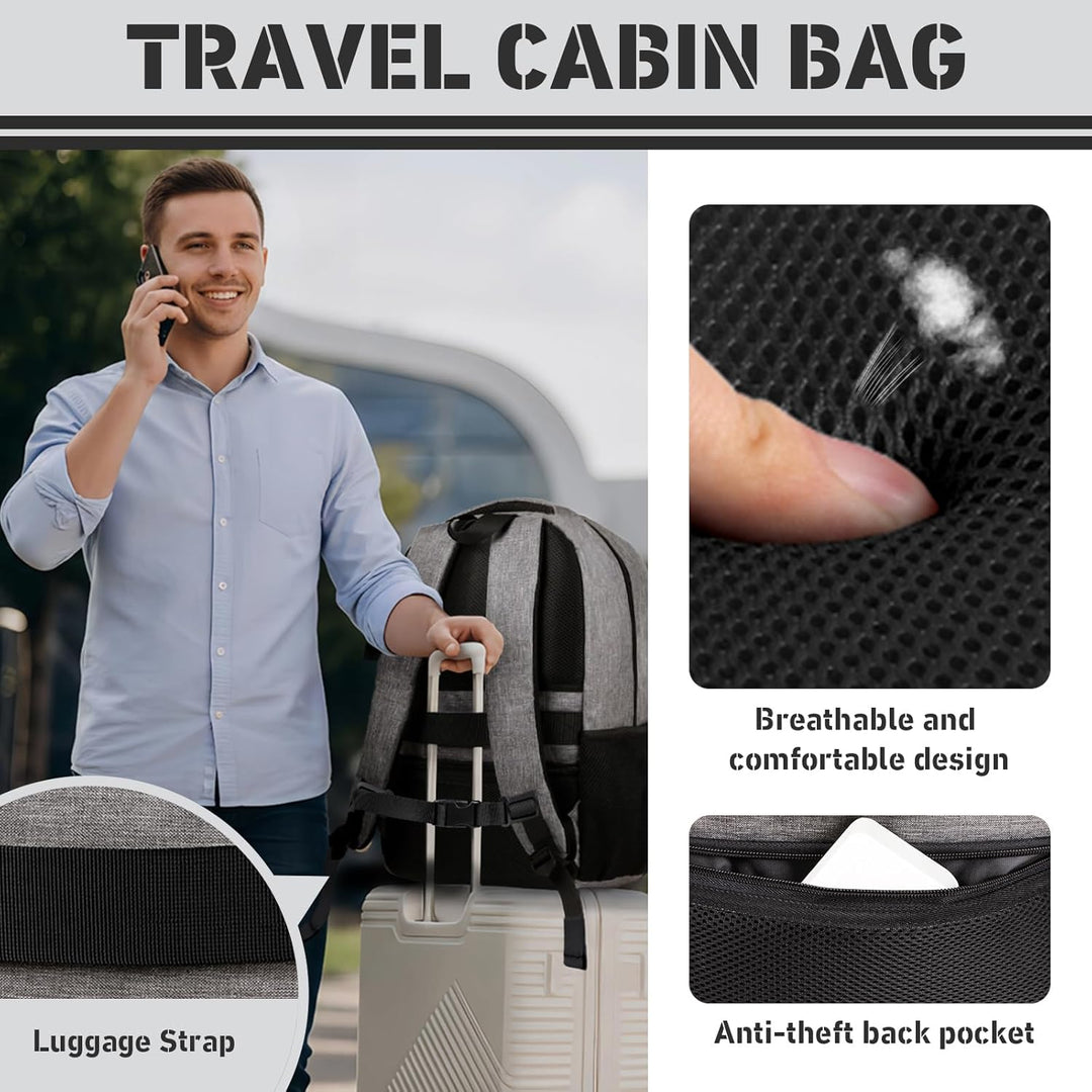 Bxiuna Mochila de viaje extra grande de 45L, bolsa expandible para...