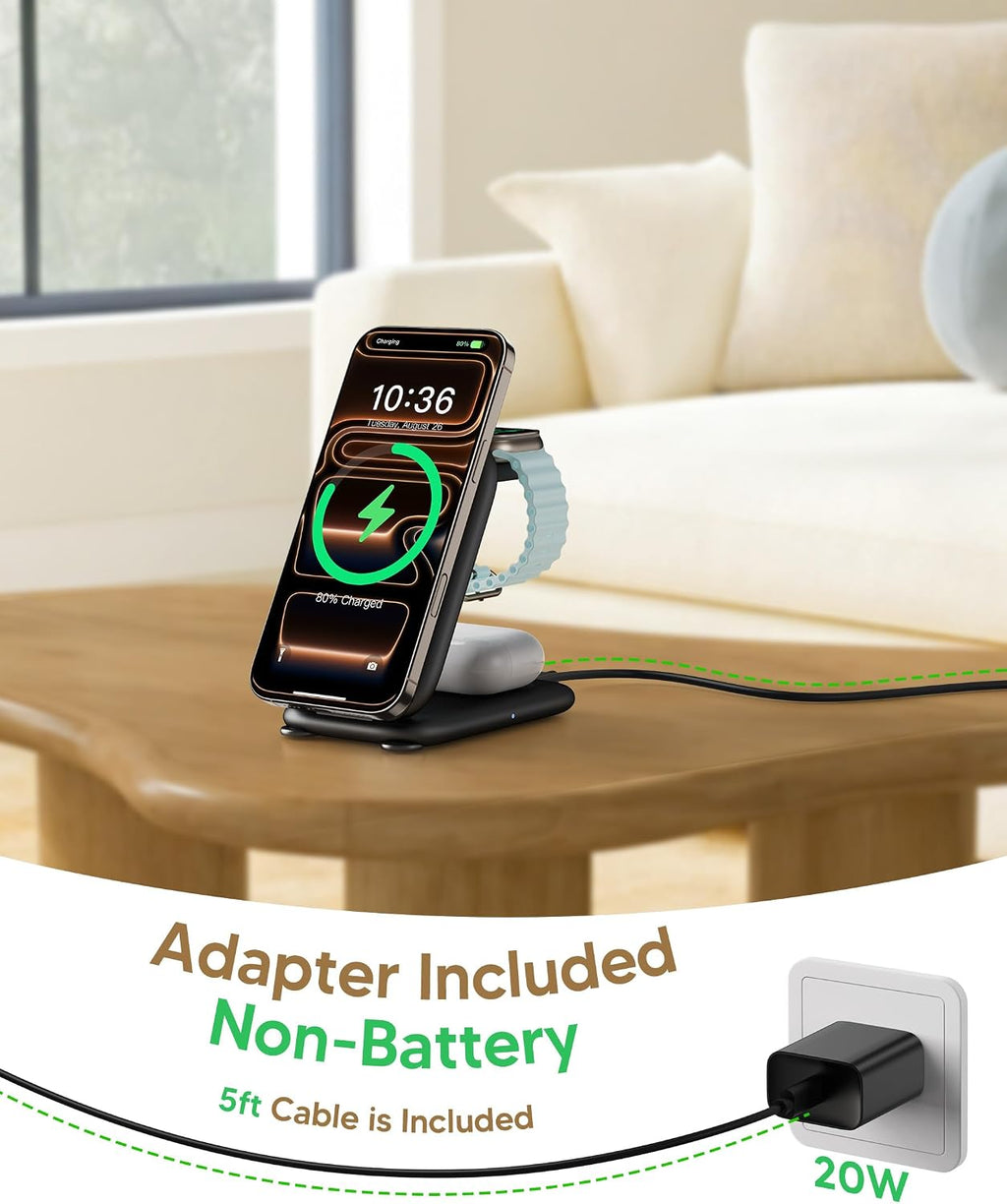Estación de carga inalámbrica rápida para iPhone Duo de PaktVault