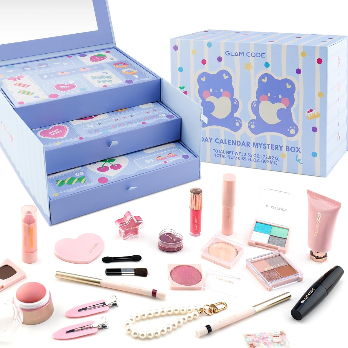 Glam Code Calendario de Adviento de maquillaje de 24 días 2025, jue...