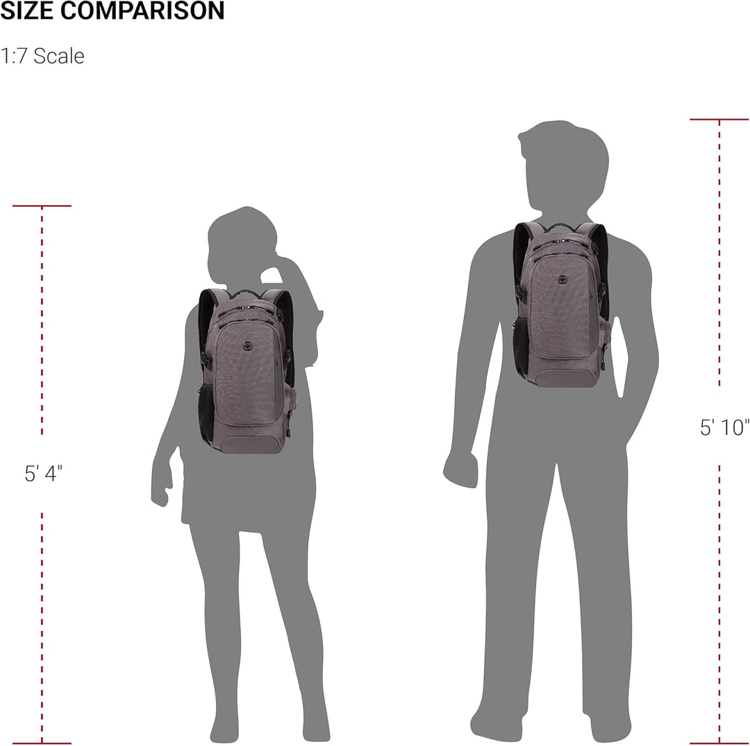 SwissGear 3598 Mochila de Día Estrecha, gris Ballistic