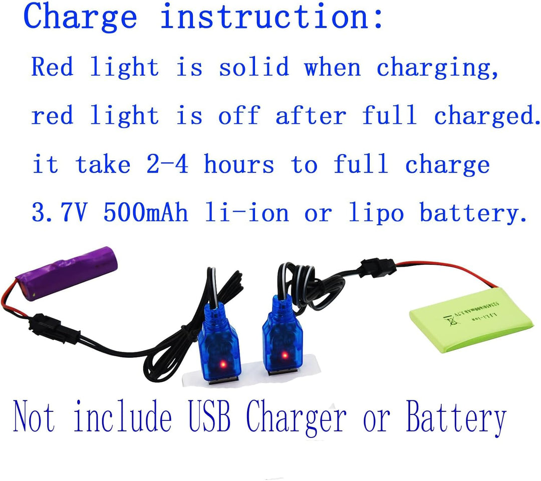 Blomiky Paquete de 2 cables de carga USB de 37 V con