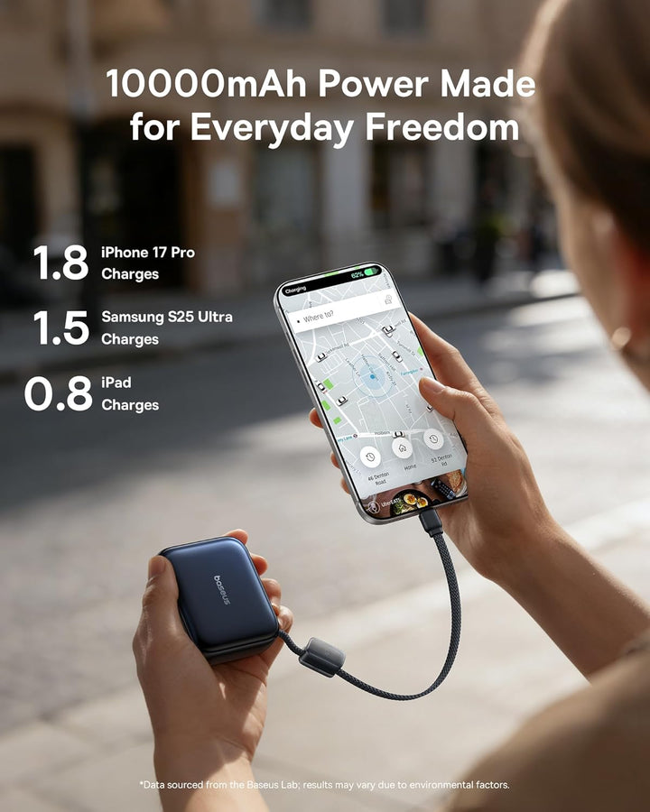 Baseus PicoGo AC22 - Mini banco de energía, 10000 mAh, 45 W, PD por...