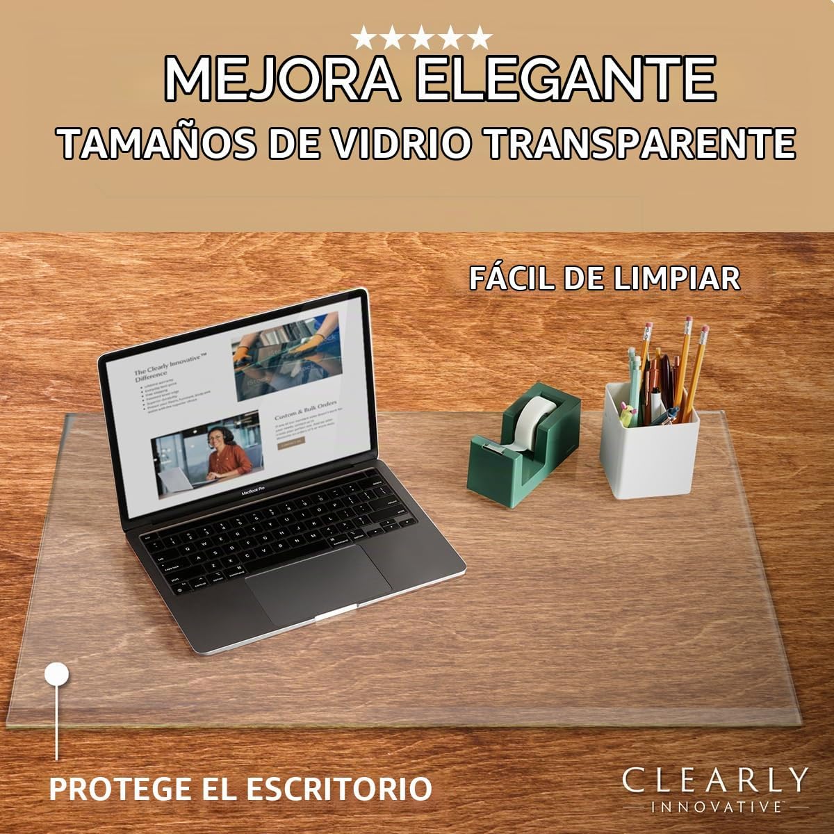 Alfombrilla de escritorio de vidrio templado y almohadilla de escritorio