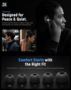 Puntas de espuma viscoelástica de reemplazo para AirPods Pro 3 (5 tamaños) - Negro