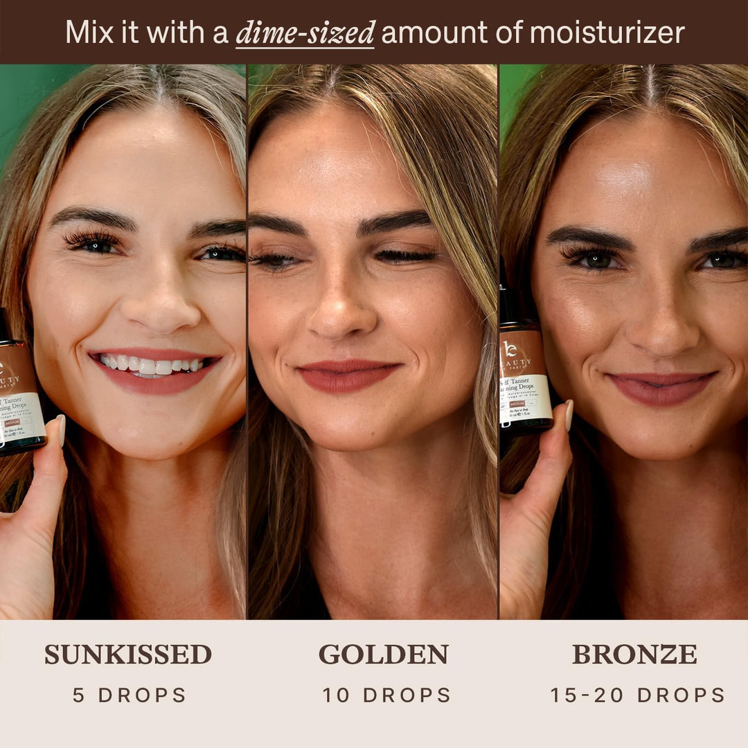Gotas Autobronceadoras para la Cara - Fabricadas en EE.UU. con Ingr...