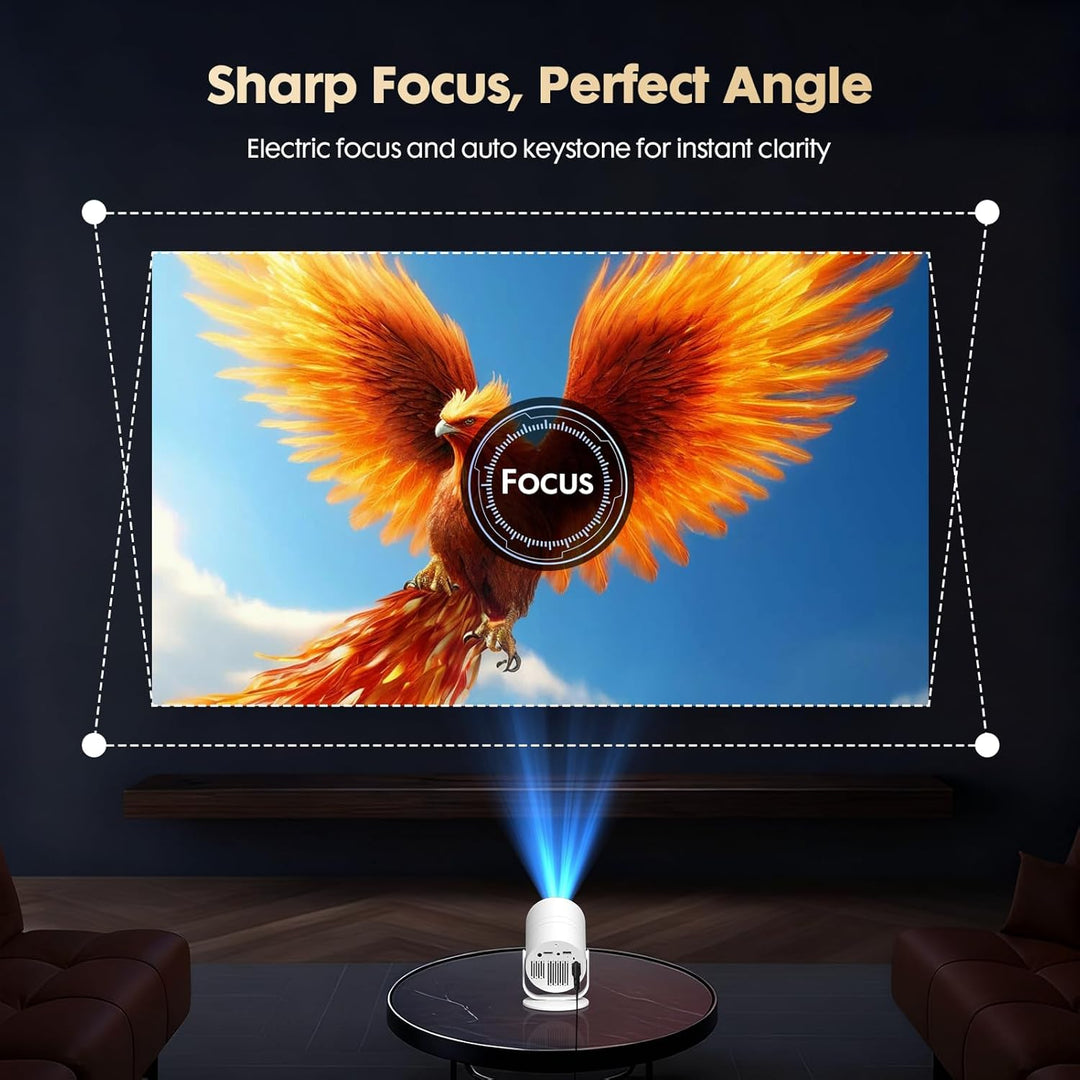 WISHOLY Mini Proyector con Android 12 [Aplicación Integrada y Enfoq...