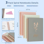 Nicpro 50PCS lindo espiral cuaderno estacionario conjunto para las mujeres