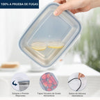 10 recipientes de almacenamiento de alimentos de acero inoxidable 304 con tapas herméticas a prueba de fugas, lonchera Bento apilable para preparación de comidas, recipientes de metal reutilizables