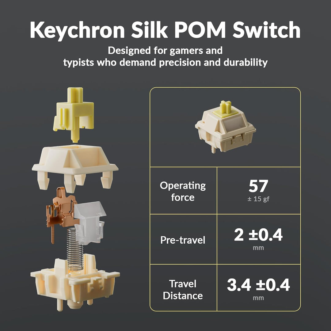 Keychron Teclado mecánico Q3 Ultra Wireless 8KHz, TKL 2.4G\/Bluetoo...