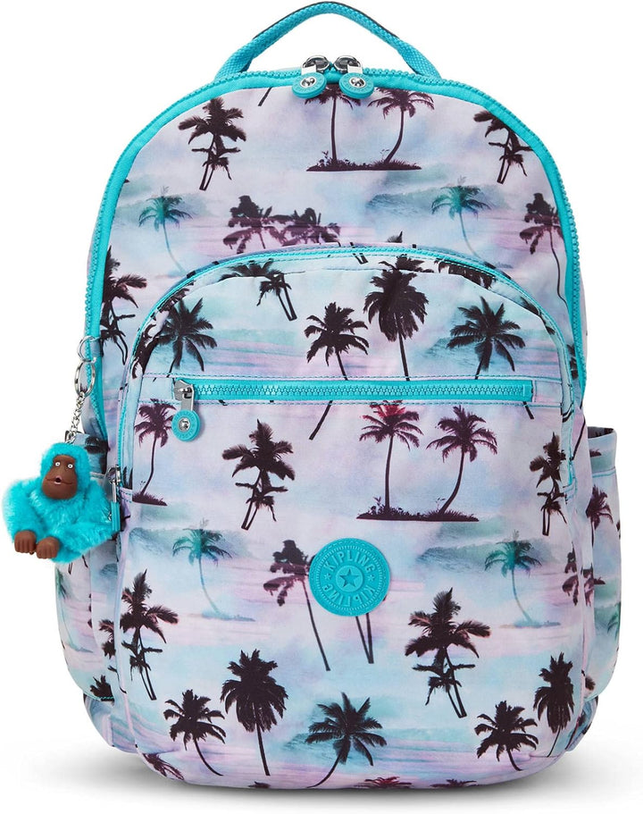 Kipling Seúl - Mochila extra grande para laptop con estampado de pa...