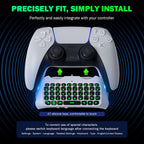 Teclado MoKo para controlador PS5 con retroiluminación verde
