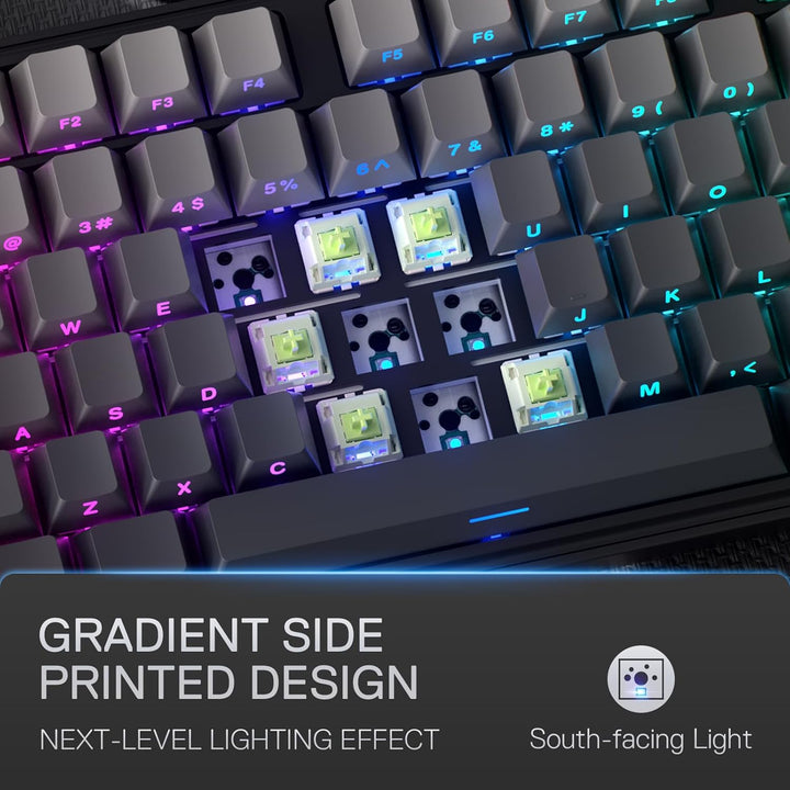 Teclado Gaming RGB Redragon K707 PRO GB 80% Gasket, Teclado Mecánic...