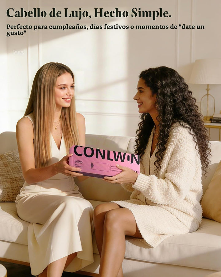 CONLWIN - Plancha plana de titanio de 1.75 pulgadas con infrarrojos...