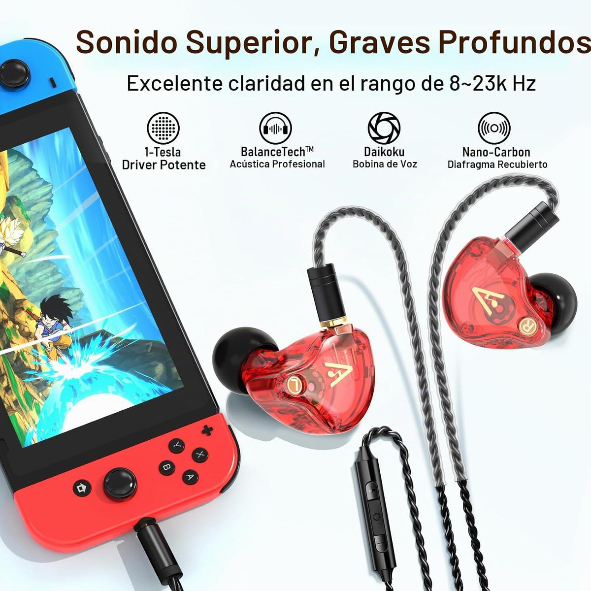 Audiovance Vibes 202M HiFi Auriculares con cable Auriculares intrauditivos
