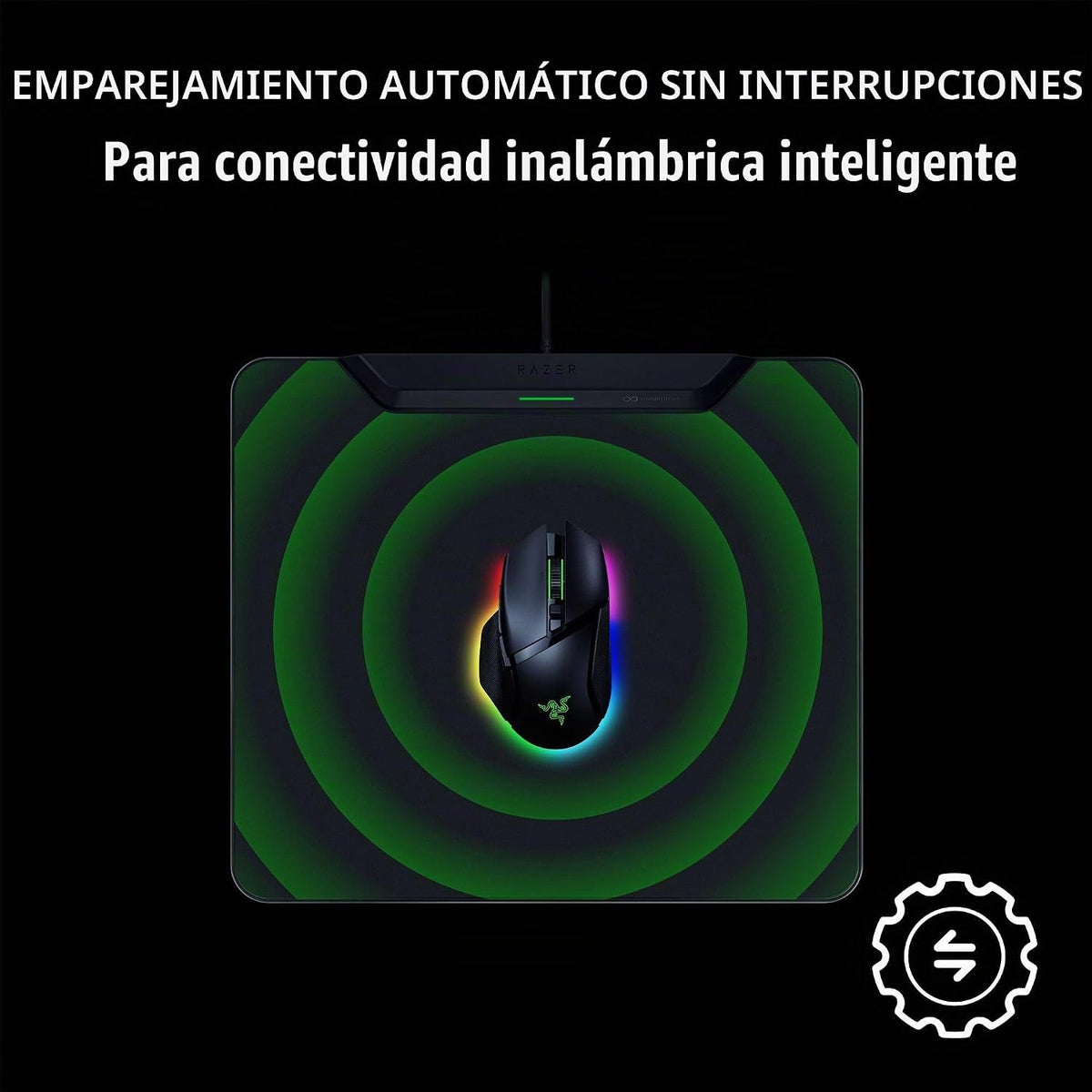 Razer HyperFlux V2 - Alfombrilla y disco de carga inalámbrica para juegos