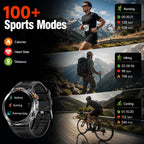 KPEP Smart Watch para Hombre (Responder/Hacer Llamada) - Smartwatch Militar HD de 1.53"