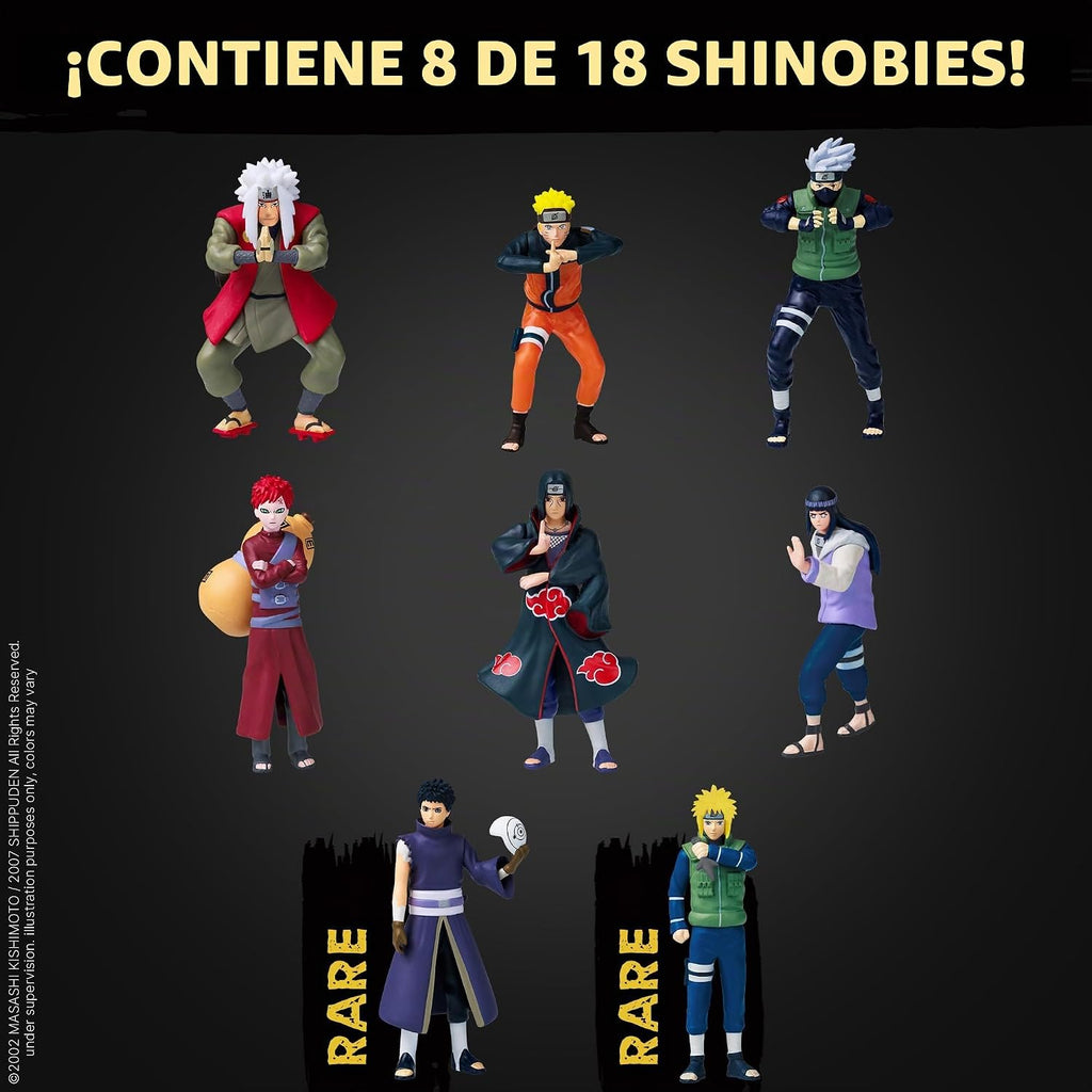 P.M.I. Naruto Shippuden - Mini figuras coleccionables, paquete de 8