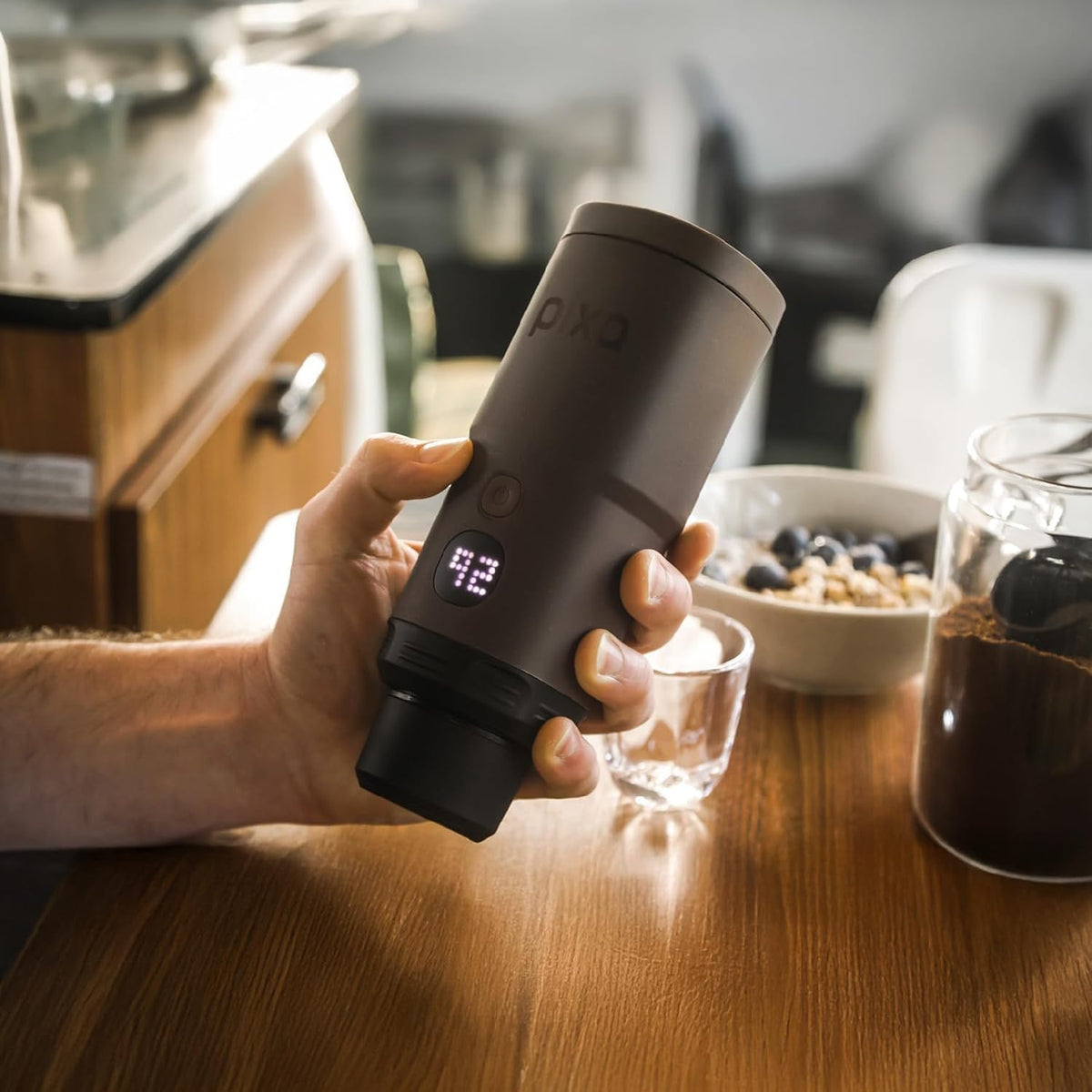 WACACO Pixapresso Máquina de café espresso eléctrica y portátil (borgoña