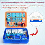 Kit de imanes de ciencia de 79 piezas para niños de 8 a 16 años, laboratorio de electricidad de física STEM definitivo, juego de experimentos de lujo con extensos circuitos de imanes