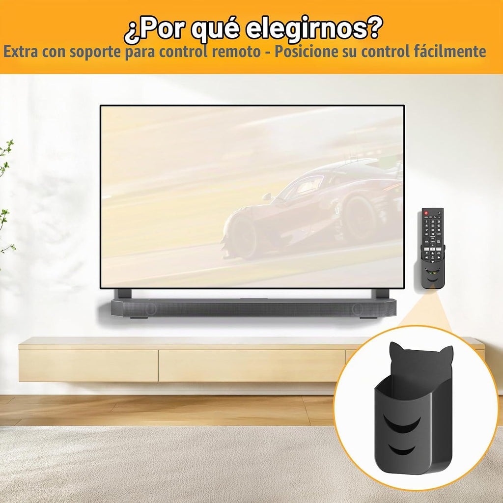 Soporte de TV para barra de sonido Samsung Soportes de TV para barra de sonido HW-Q990C/HW-Q990D/Q930C/HW-Q930B/HW-Q930D y más – Soporte ajustable en altura para montaje en barra de sonido Samsung, soportes de pared para altavoces WR y soporte remoto