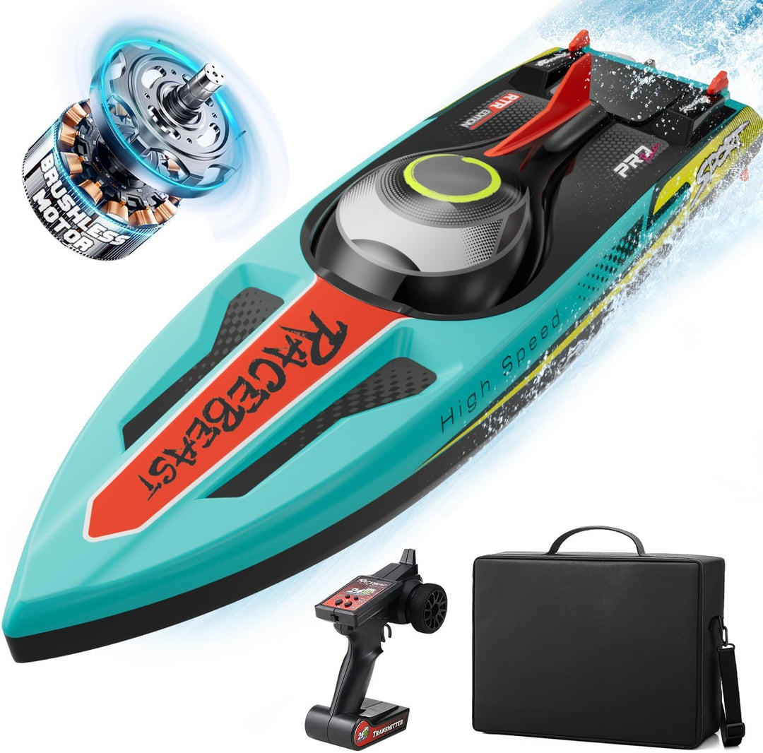 TOPCHOIC Barco a control remoto sin escobillas de 40+MPH, barcos de...