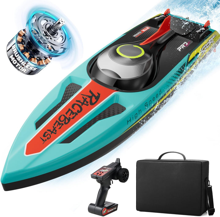 TOPCHOIC Barco a control remoto sin escobillas de 40+MPH, barcos de...