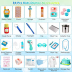 Sundaymot Kit médico para niños juego de simulación de 34