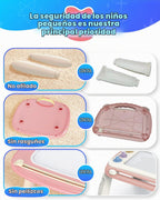 Seimome - Tablero magnético de dibujo, juguetes para niñas pequeñas de 1 a 3 años, tablero de garabatos educativos y de aprendizaje para niños, color rosa