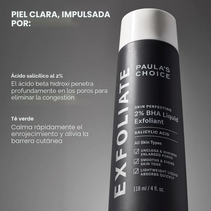Paula's Choice SKIN PERFECTING 2% BHA Exfoliante líquido con ácido...