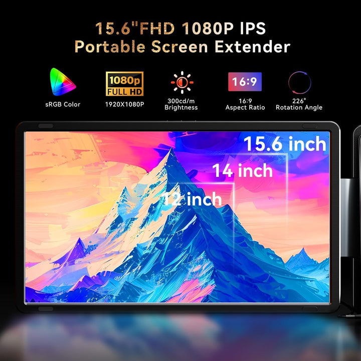 FQQ Extensor de Pantalla para computadora portátil Monitor portátil...