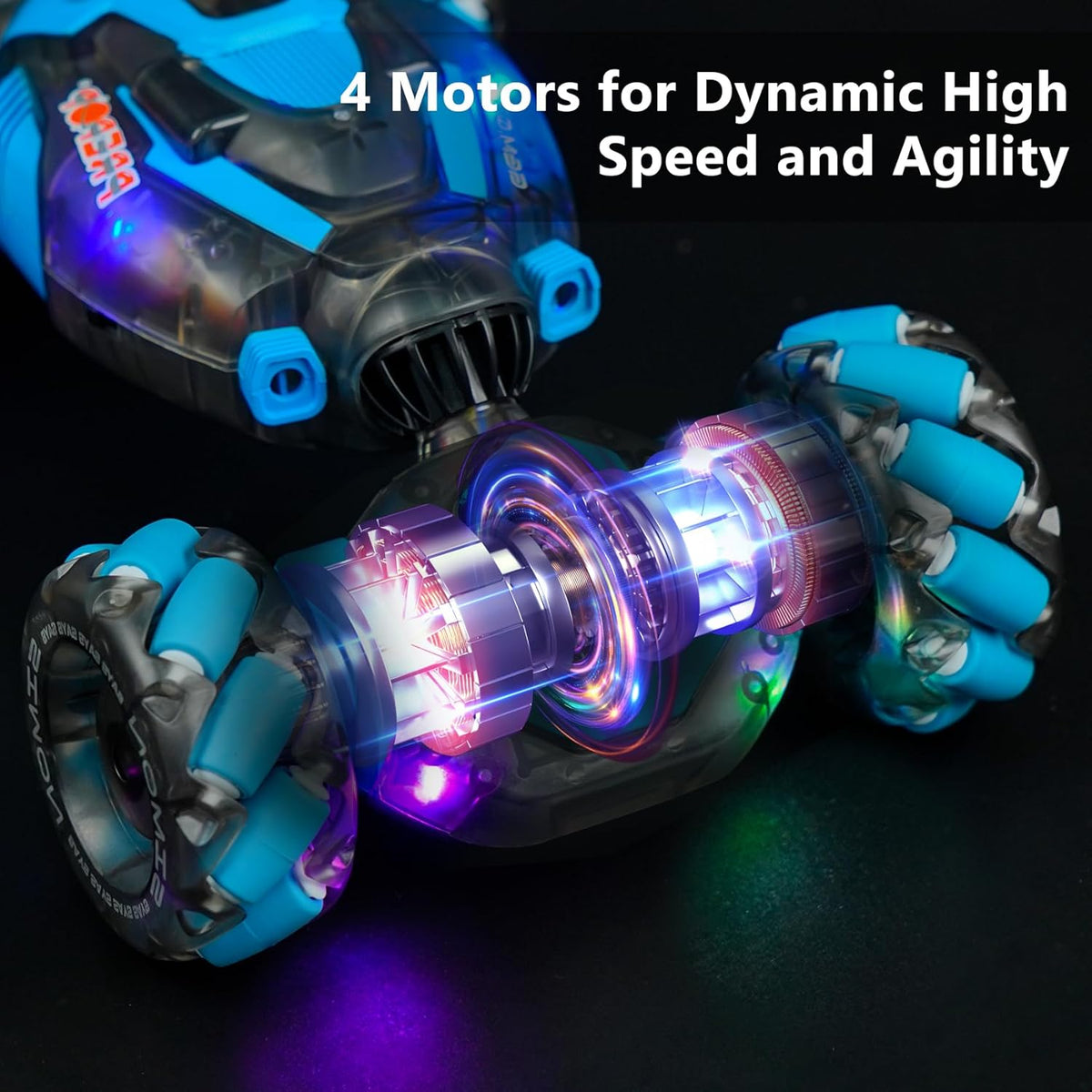 Auto de acrobacias RC con detección de gestos para niños, juguetes...