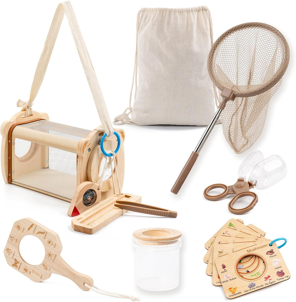11 piezas de madera para niños, juguetes al aire libre para niños de 4 a 8