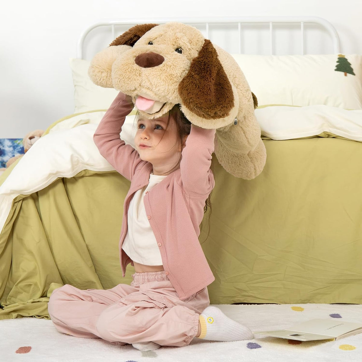 MaoGoLan Peluche de perro gigante, peluche grande de 31 pulgadas