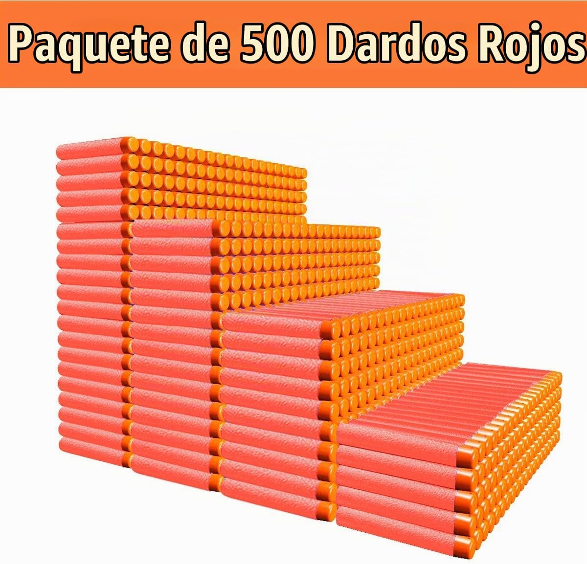 Compatible con Nerf Darts Bullets – Paquete de 1000 piezas de repuesto de dardos compatibles con pistolas Nerf N-Strike Elite Series Suministros de fiesta, paquete de munición de dardos universal para