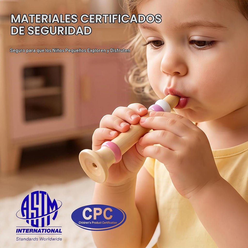 Juego de guitarra para niños pequeños, instrumentos musicales de madera